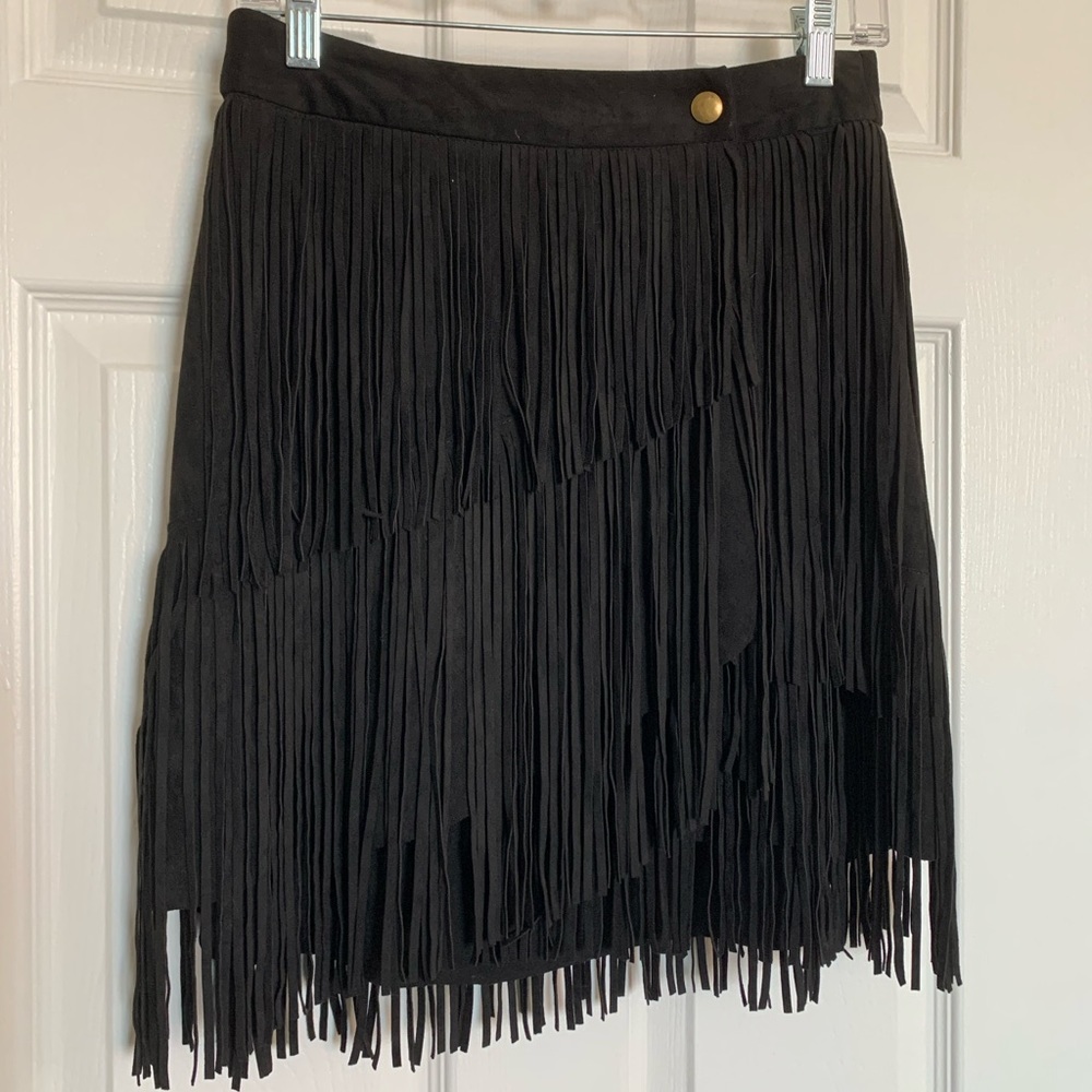 Blue B collection Fringe Skirt